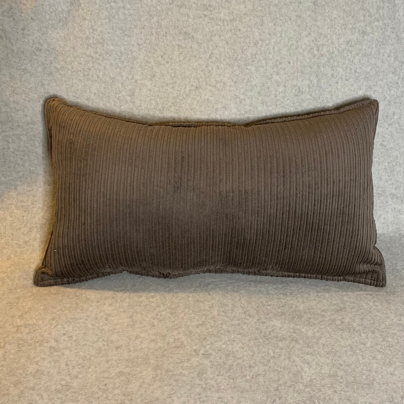 Small Taupe Lumbar Pillow - PCH13-A - STONE FEATHER ROAD