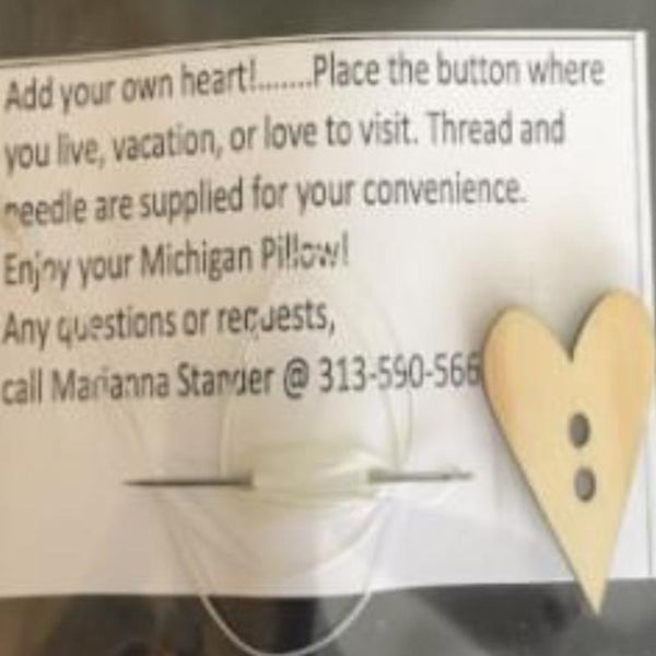 MICHIGAN PETOSKEY STONE PILLOW
