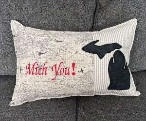 "MICH YOU" Lumbar Style Pillow