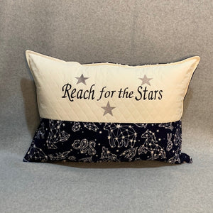 REACH FOR THE STARS PILLOW (Stars glow in the dark)