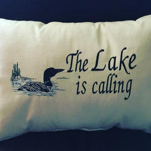 "THE LAKE IS CALLING" PILLOW