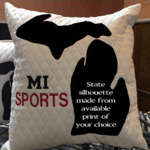 MICHIGAN SPORT PRINT PILLOW