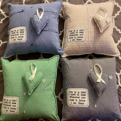 Memory pillows from a shirt or clothing 8 x 8 – Heartsdesign